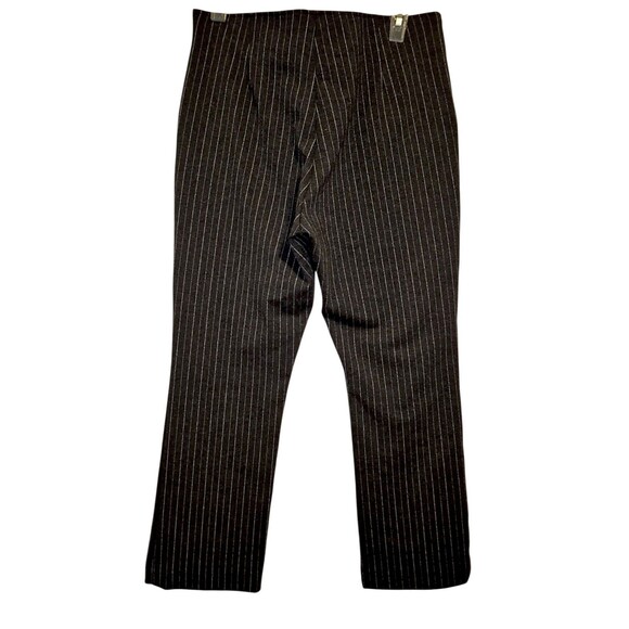 Gap Crop Flare Pinstripe Pants Women’s 10 Navy Blue (Inseam 25) Elastic Waist - Picture 7 of 7